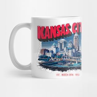 Kansas city Missouri Souvenir Vintage Nostalgic Cityscape tee Mug